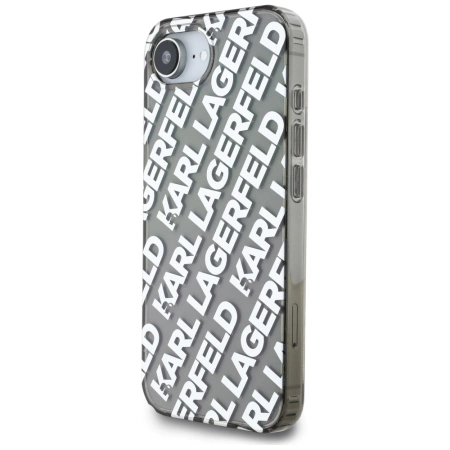 Karl Lagerfeld IML Repeat Logo case for iPhone 16e - silver