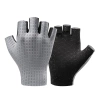 Rockbros Breathable Short Finger Cycling Gloves, Size: L - Gray