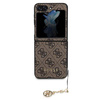 Original Handyhülle SAMSUNG GALAXY Z FLIP 5 Guess Hardcase 4G Charms Collection (GUHCZF5GF4GBR) braun