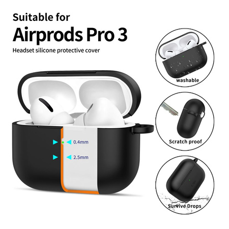 TECH-PROTECT SILICONE HOOK APPLE AIRPODS PRO 3 BLACK