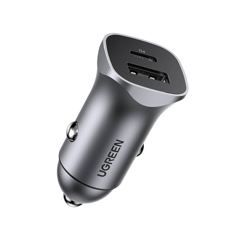 Ugreen Auto-Schnellladegerät USB-A / USB-C 30W PD PPS grau (CD130)
