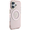 Oryginalne Etui IPHONE 16 Guess IML Metal Mountain Logo MagSafe różowe