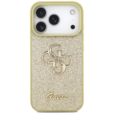 Guess Fixed Glitter Big 4G Hülle für iPhone 17 Pro - Gold
