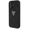 Schutzhülle IPHONE 16 Guess Hot Stamp 4G Pattern Triangle Metal Logo schwarz