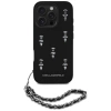 Karl Lagerfeld Saffiano Crystals w/Chain iPhone 16 Pro Case - Black