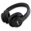 Guess Leather Tone On Tone Script Bluetooth 4G Over-Ear Headphones - Black