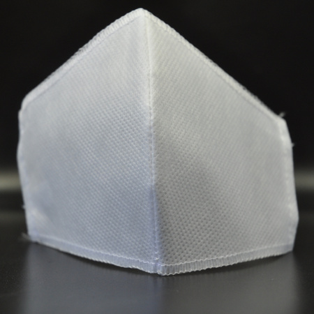 Maseczka z włókniny - biała - rozmiar M profilowana, dwuwarstwowa