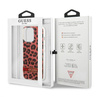 Case IPHONE 13 PRO Guess Hardcase Leopard (GUHCP13LHSLEOR) red