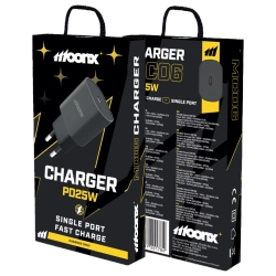 MOONX Netz-Ladegerät MC06 PD 25W 1xUSB-C schwarz