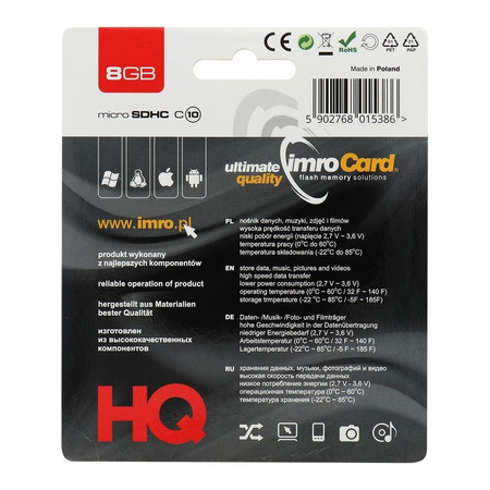 Imro karta pamięci 8GB microSDHC kl. 10
