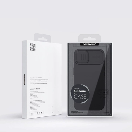 Nillkin CamShield Silky Silicone Case iPhone 14 Plus Hülle mit Kameraabdeckung grün