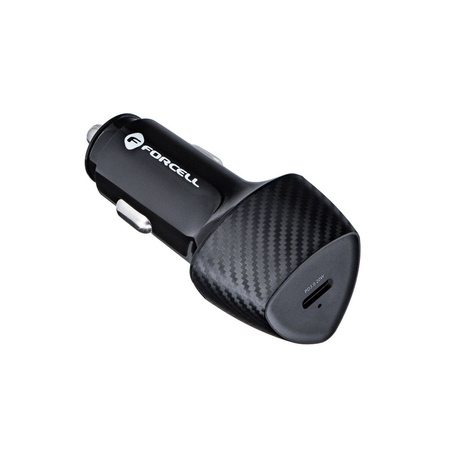 FORCELL CARBON ładowarka samochodowa Typ C 3.0 PD20W CC50-1C  (Total 20W) + kabel do Typ C PD60W