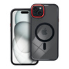 Futerał Color Edge Mag Cover kompatybilny z MagSafe do IPHONE 15 PLUS czarno czerwony