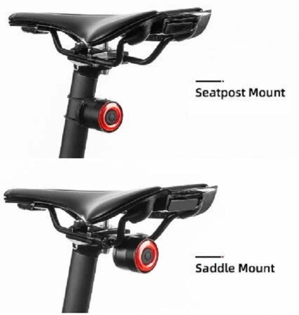 Rockbros Q3 Fahrrad-Rücklicht mit Smart Stop System - Schwarz