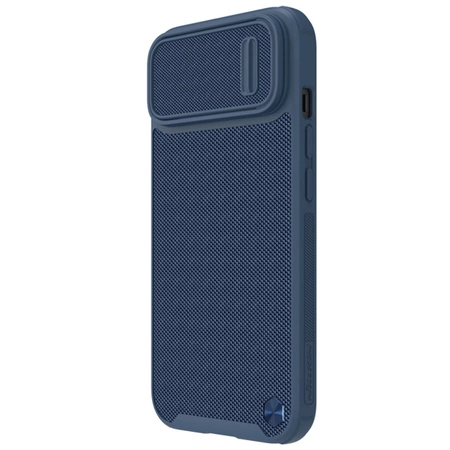 Nillkin Textured S Case etui iPhone 14 Plus pancerny pokrowiec z osłoną na aparat niebieskie