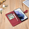 iCarer Haitang Leather Wallet Case for Samsung Galaxy S22+ (S22 Plus) genuine leather cover red (AKSM05RD)