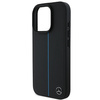 Mercedes nakładka do iPhone 16 Pro 6,3&quot; MEHMP16L23RURBK Hardcase MB Blue Line Leather MagSafe czarna