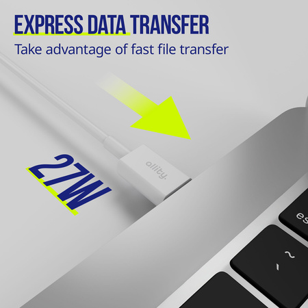 Allity kabel AUC-03 USB-C - Lightning 2,0 m 27W biały