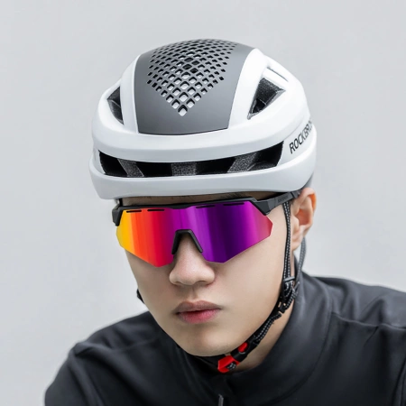 Rockbros Polarized Cycling Glasses with UV Protection and Corrective Insert - Gray