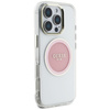 Guess IML Metal Colored Circle Classic Logo MagSafe - Etui do iPhone 16 Pro (różowy)