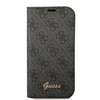 Guess 4G Metal Camera Outline Booktype Case - Etui iPhone 14 (czarny)
