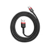 Baseus Cafule Cable - Kabel do ładowania i transmisji danych USB do USB-C 3 A, 1 m (czerwony/czarny)