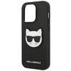 Karl Lagerfeld Saffiano Choupette Head Patch Case - Etui iPhone 14 Pro Max (czarny)