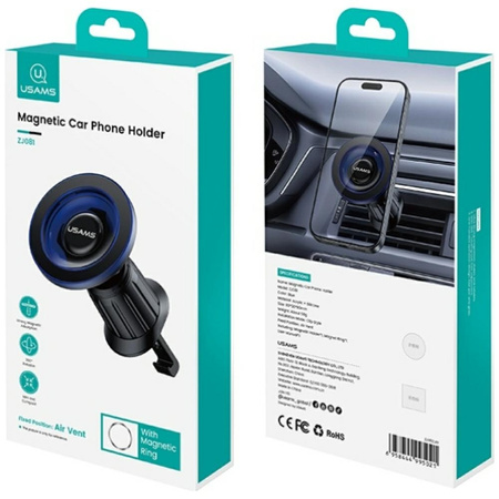 Uchwyt samochodowy USAMS ZJ081           Magnetyczny do kratki wentylacyjnej niebieski