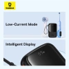 Baseus Qpow Pro+ 10000 mAh 22,5 W Powerbank mit integriertem USB-C-Kabel und Display – Schwarz