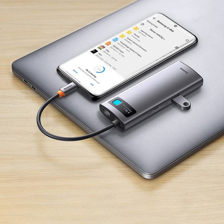 Baseus Metal Gleam Series 4 in 1 HUB Dockingstation USB Typ C – 4 x USB 3.2 Gen. 1 (WKWG070013)