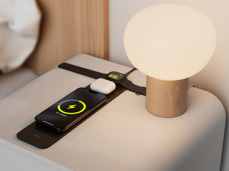 Allity Podkładka pod laptopa z ładowaniem bezprzewodowym 3w1 15W czarna ALP-100