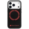 Audi RSQ Carbon Fiber Sport Red Circle MagSafe Case für iPhone 17 Pro - Schwarz