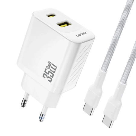 Ładowarka sieciowa Dudao A27 MaxC 35W + kabel USB-C - biała