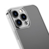 Baseus Frosted Glass Case etui pokrowiec do iPhone 13 Pro Max sztywna obudowa z żelową ramką przezroczysty (ARWS000802)
