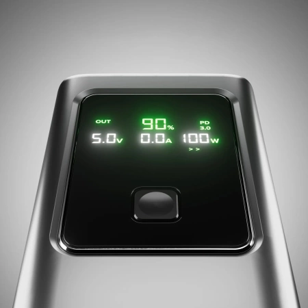 Powerbank SBS 10000mAh PD 35W mit LCD-Display - grau