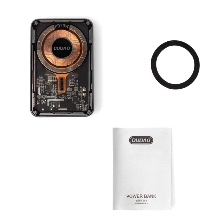 Dudao TGK1 powerbank z ładowarką bezprzewodową MagSafe 20W 10000mAh czarny (TGK1-czarny)