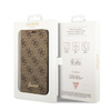 Guess 4G Metal Camera Outline Booktype Case - Etui iPhone 14 Pro Max (brązowy)