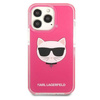 Original Case IPHONE 13 PRO Karl Lagerfeld Hardcase Choupette Head (KLHCP13LTPECPI) pink