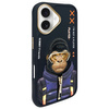 Nimmy etui iPhone 16 6.1" czarny/black    Cool&Cute 2.0 Monkey