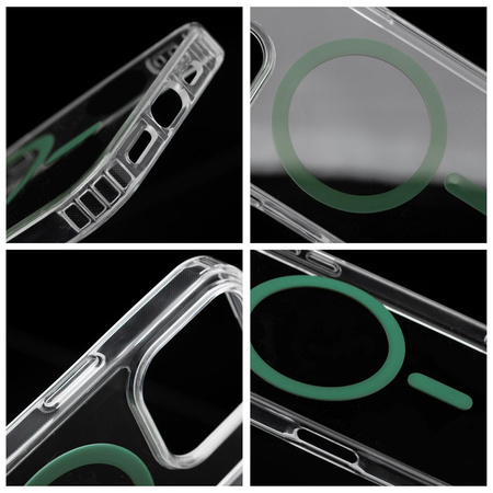 Drop Glue Colorful Ring Mag Cover kompatybilny z MagSafe pasuje do SAMSUNG S25 PLUS ciemny zielony