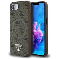 Guess 4G Ring Triangle Logo MagSafe iPhone 16e Hülle - Braun
