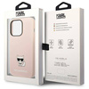Oryginalne Etui IPHONE 14 PRO MAX Karl Lagerfeld Hardcase Silicone Choupette Body jasny róż