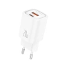 FONENG wall charger EU70 PD 20W 1xUSB-C + 1xUSB QC3.0 + cable USB-C - USB-C White