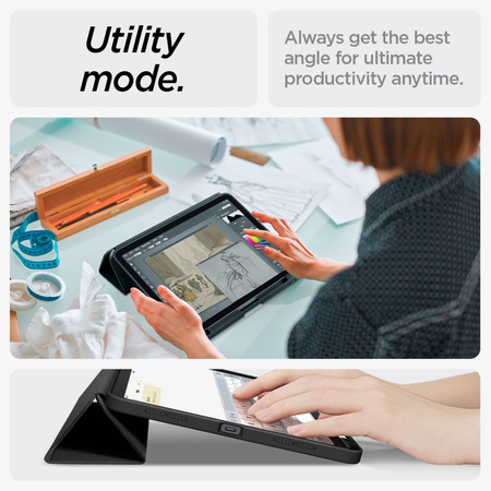 Spigen Urban Fit Hülle für iPad Air 10,9'' 4/5 2020-2022 / 11,6'' 2024 – Schwarz