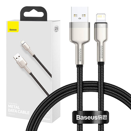 Baseus Cafule Series Metal Data Cable USB to IP 2.4A 0.25m Black