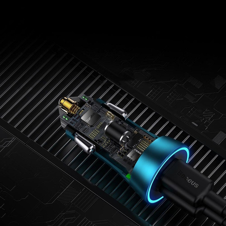 Baseus Golden Contactor Pro Autoladegerät 2x USB-C 40W blau (CGJP000003)