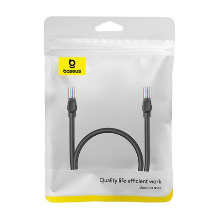 Baseus High Speed ​​​​Cat 5 RJ-45 Ethernet-Kabel 1000 Mbit/s 0,5 m rund – Schwarz