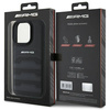 Original Case IPHONE 16 PRO MAX Mercedes AMG Hardcase Leather Debossed Lines Black Logo (AMHCP16XGSEBK) black