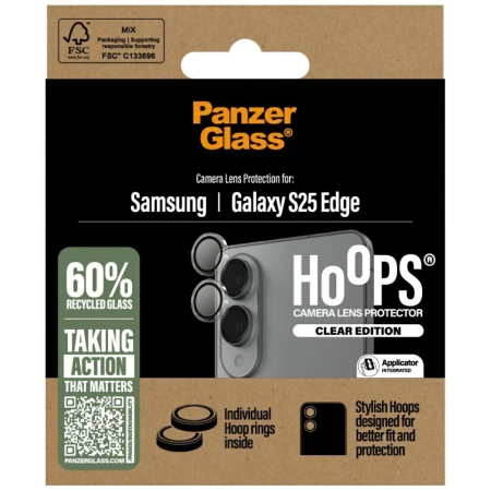 PanzerGlass Hoops Lens Protector Tempered Glass for Samsung Galaxy S25 Edge - Clear