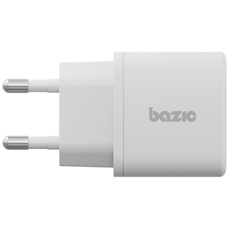Ładowarka sieciowa Bazic Goport Velox    Kit 1xUSB-C 1xUSB-A GaN 35W z kablem plecionym biały